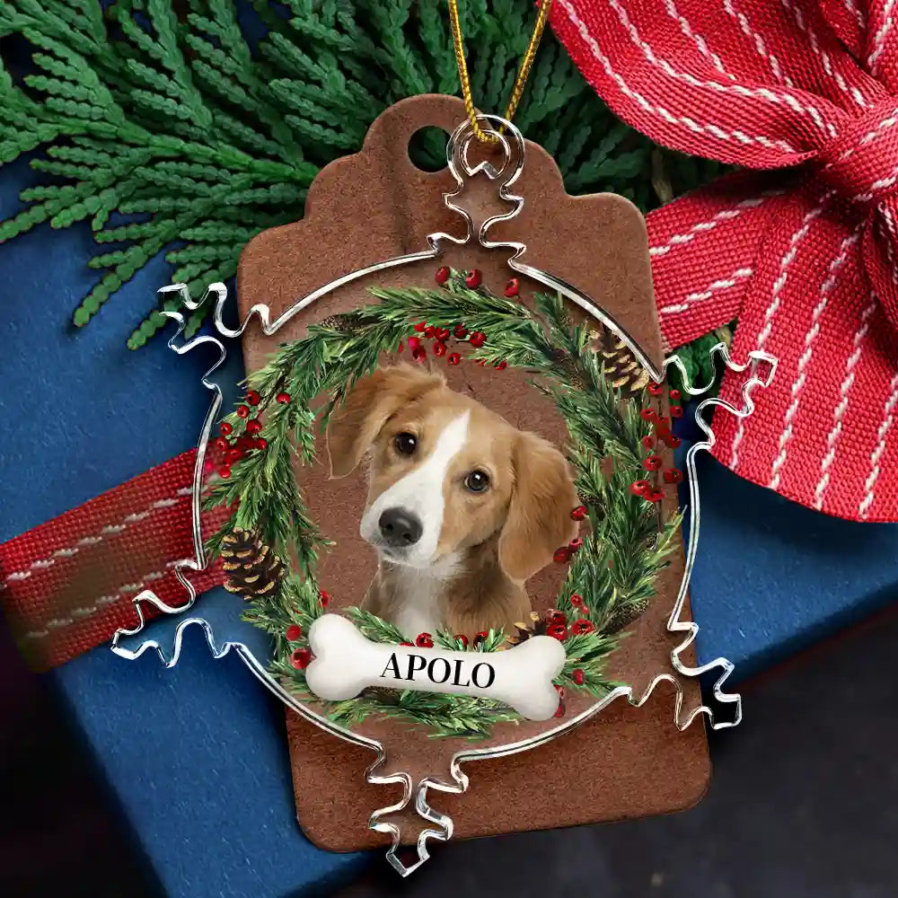 You Always In My Heart - Personalized Photo Snowflakes Shaped Glass Ornament