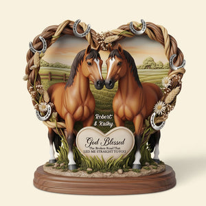 Horse Couple - Personalized Acrylic Plaque Gifts For Husband Wife