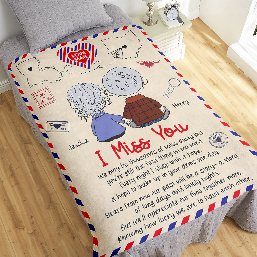 Personalized Love Mail Blanket Unique Valentine's Day Gifts for Couples