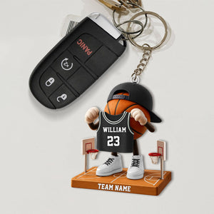 Personalized Basketball Acrylic Keychain,Unique Gifts For Basketball Lover