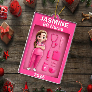 Nurse Toy Box - Personalized Custom Shaped Acrylic Ornament