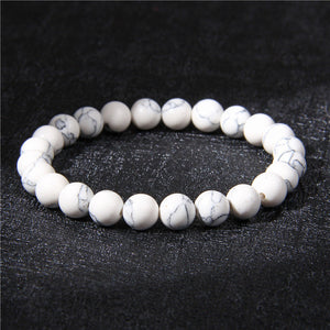 Energy & Love • Natural Stone Elastic Rope Bracelet