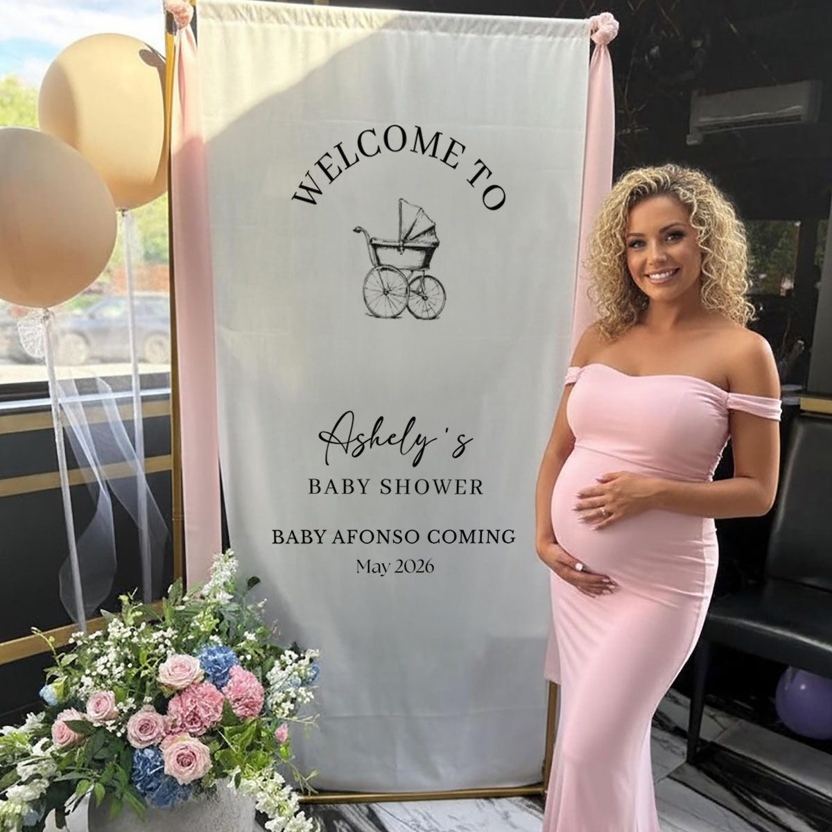 Baby Shower - Personalized Baby Shower Welcome Sign,  Oh Baby Welcome Decorations