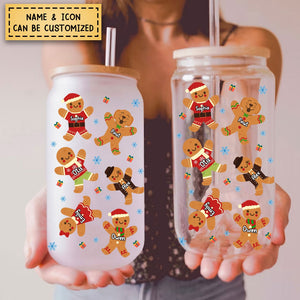 Christmas Cookie Custom Christmas Glass Bottle, Frosted Bottle - Gift For Family/Friends Christmas Gift