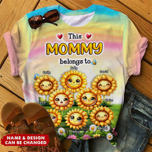 Personalized Gift For Grandma This Sunflowers Belongs To T-shirt