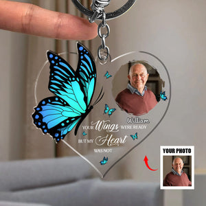 Personalized Memorial Your Wings Were Ready Acrylic Keychain