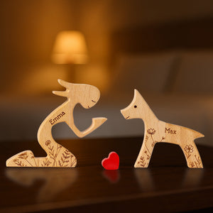 A Girl And Her Dog A Bond That Can't Be Broken - Personalized Custom Wooden Puzzle