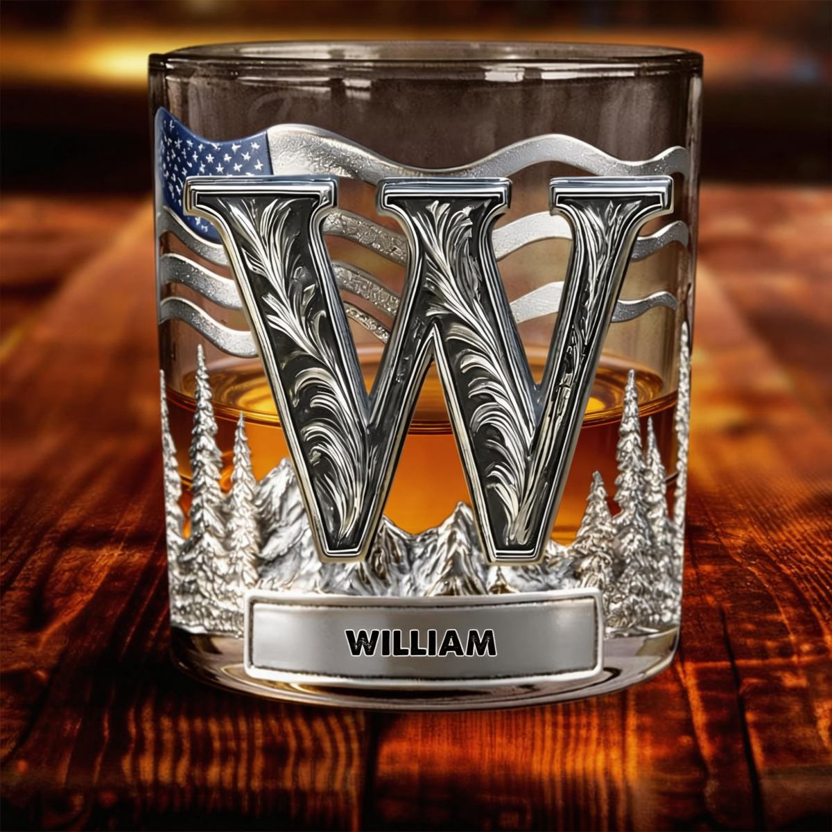 Alphabet Initial For Whiskey Lovers - Personalized Whiskey Glass