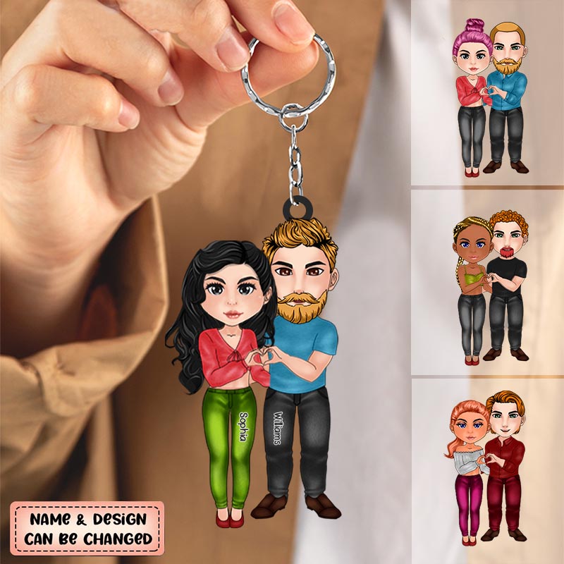 Couple Custom Acrylic Keychain Can't Wait To Be Called Mrs Personalized Gift