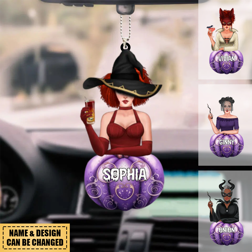 Halloween Witch Mystical Girl Personalized Ornament