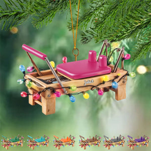 Personalized Pilates Reformer Ornament, Custom Name Christmas Gift