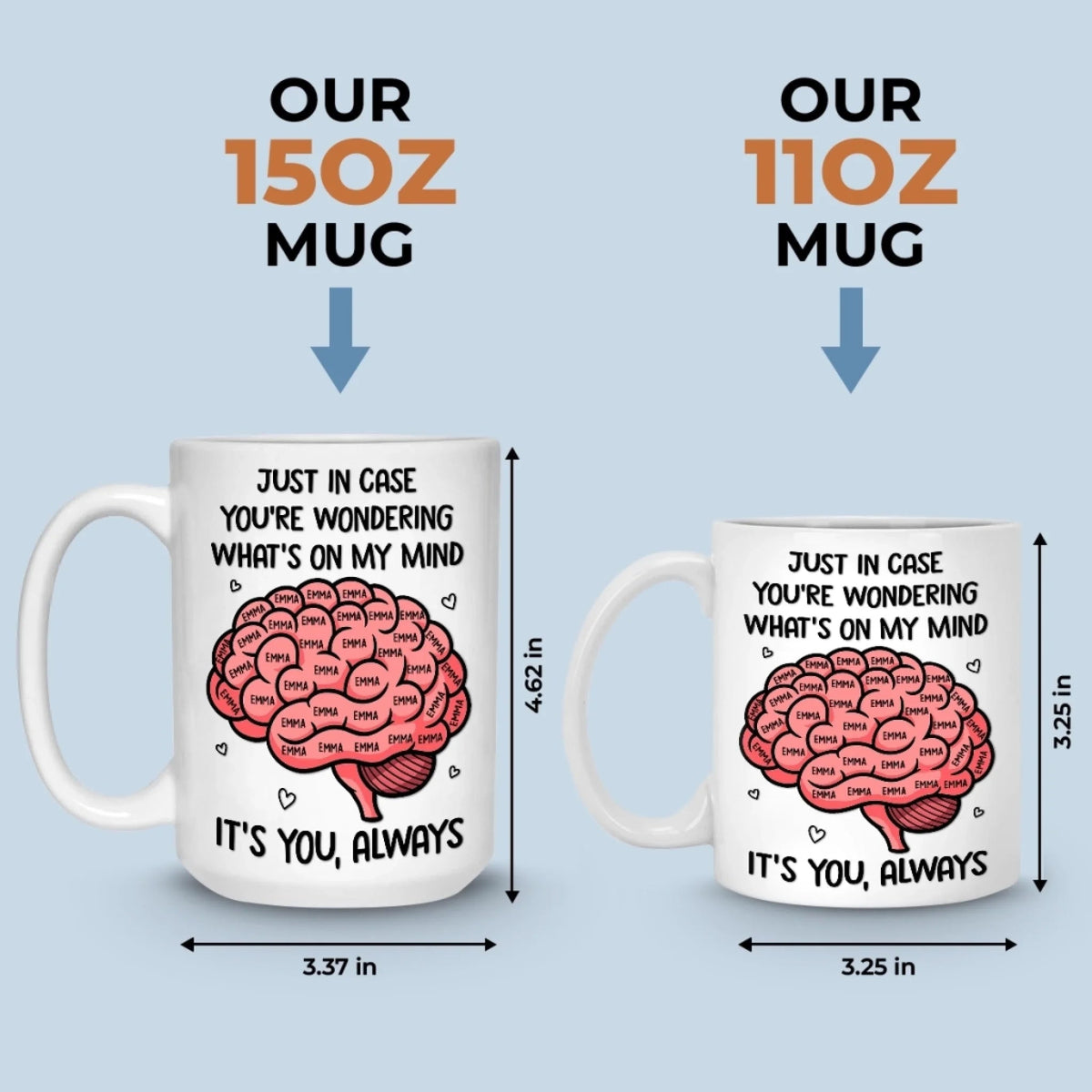 Custom Mug - Personalized Anniversary Wedding Gifts For Husband And Wife, Him And Her