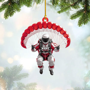 Personalized Skydiving Christmas Acrylic Ornament