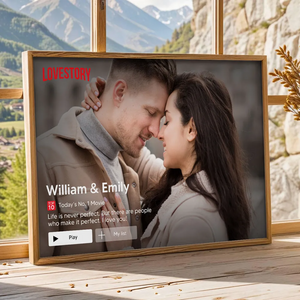 Couple Romantic Love Story - Personalized Custom Canvas Photo Poster
