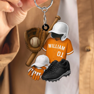 Baseball and Sports Gear - Personalized Arcylic Keychian Gift For Sports Enthusiasts