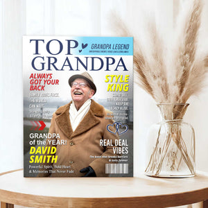 Personalized Grandpa Magazine Cover Poster Gifts for Grandpa from Grandkids