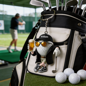Personalized Beer Golf Keychain For Golf Lovers