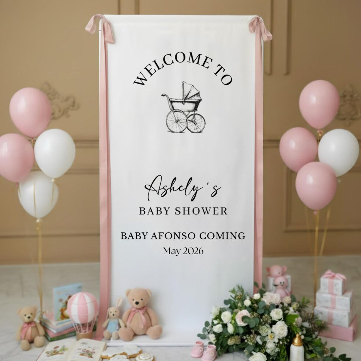 Baby Shower - Personalized Baby Shower Welcome Sign,  Oh Baby Welcome Decorations