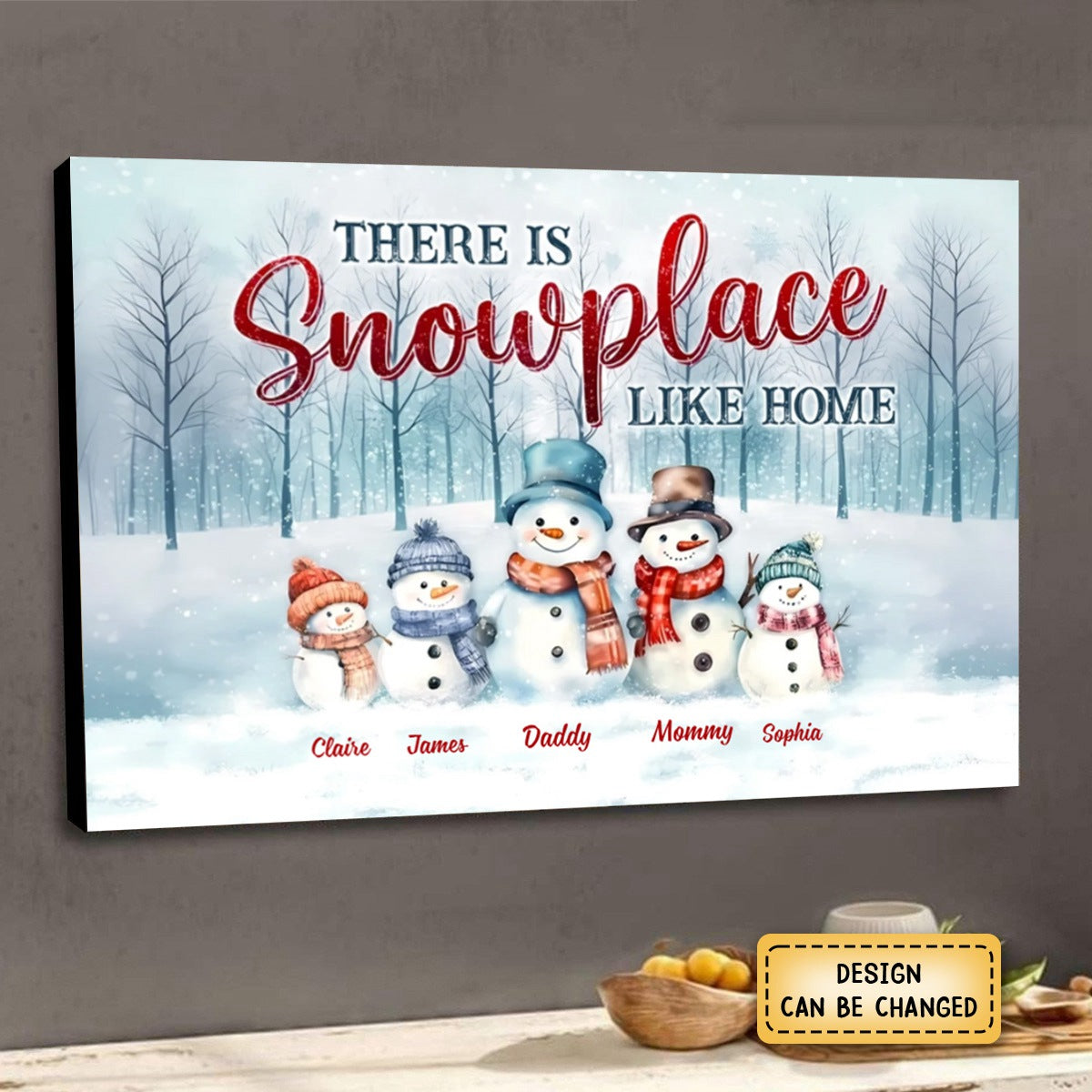 Personalized Family There's Snowplace Like Home Poster