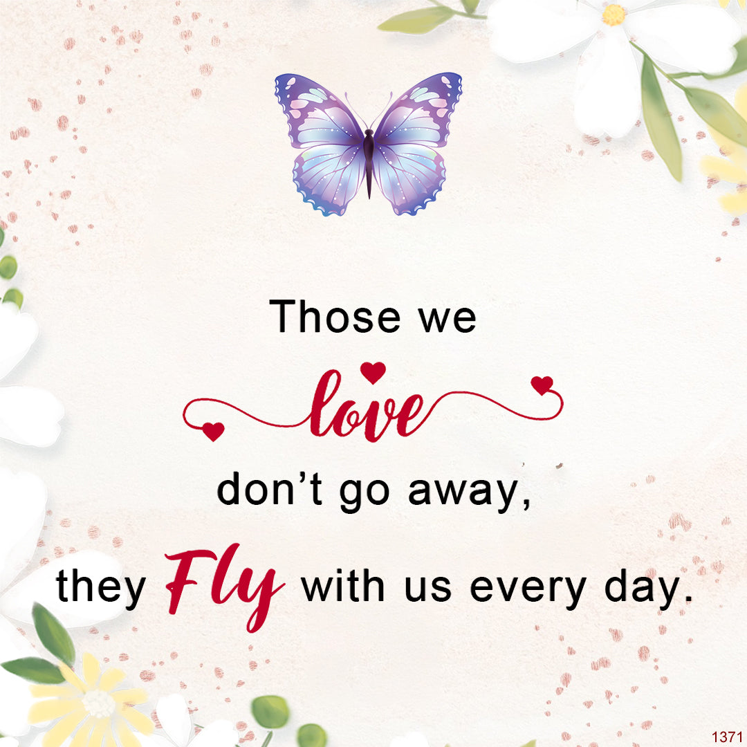 For Memorial - Those We Love Fly with Us Diamond Double Butterfly Ring