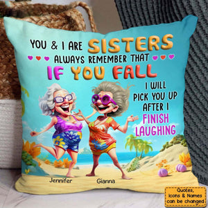 Personalized Gift For Old Friends Sisters Pillow