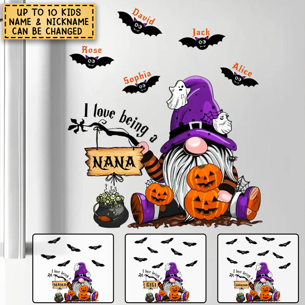 Halloween Gift For Grandma/MomI Love Being A Nana Personalized Fridge Decal/Sticker