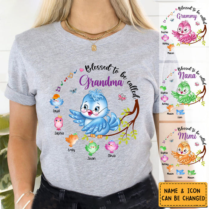 Gift For Grandma Love Birds T Shirt