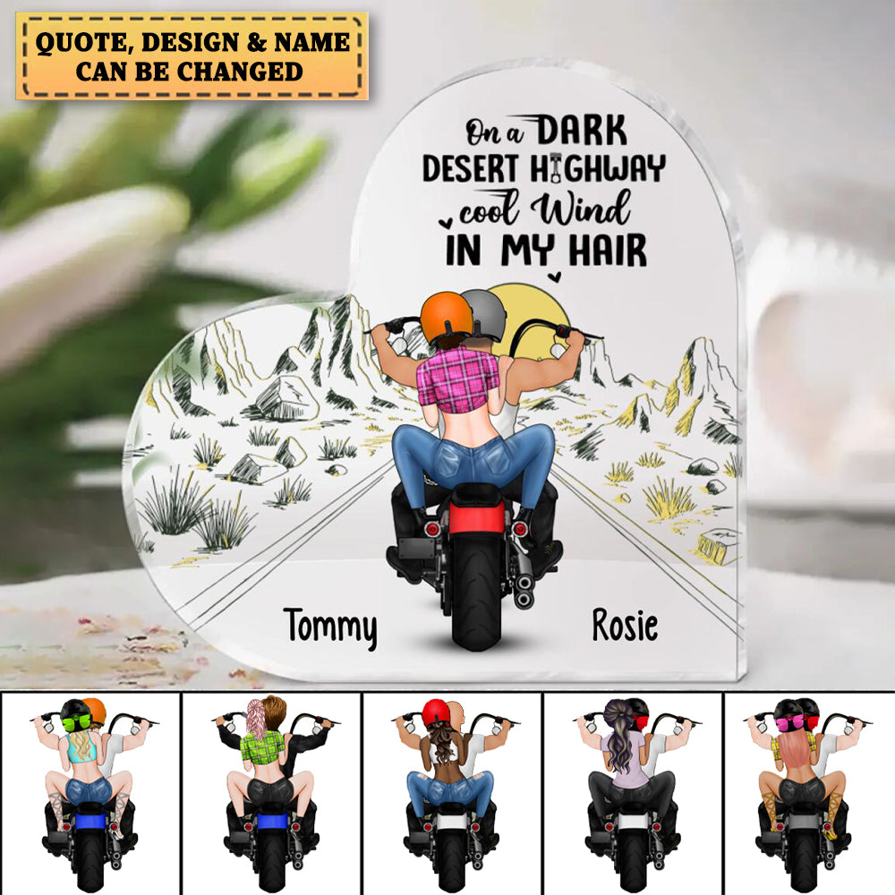 Personalized Acrylic Plaque For Couple Motorcycle Lovers