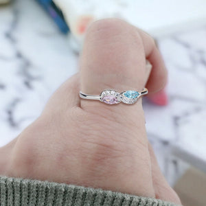Infinity Ring - Personalized Birthstone Ring, Gift For Mother
