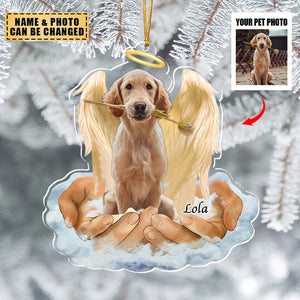 Pet Lovers Gifts - In The Hands Of God - Personalized  Acrylic Ornament