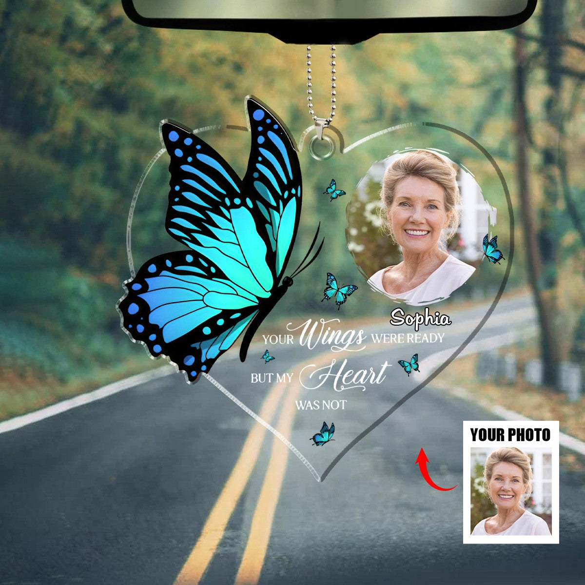 Personalized Memorial Your Wings Were Ready Acrylic Ornament