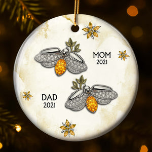 The Love And Memories With Birds And Flowers - Personalized Ceramic Ornament Gift For Family Members