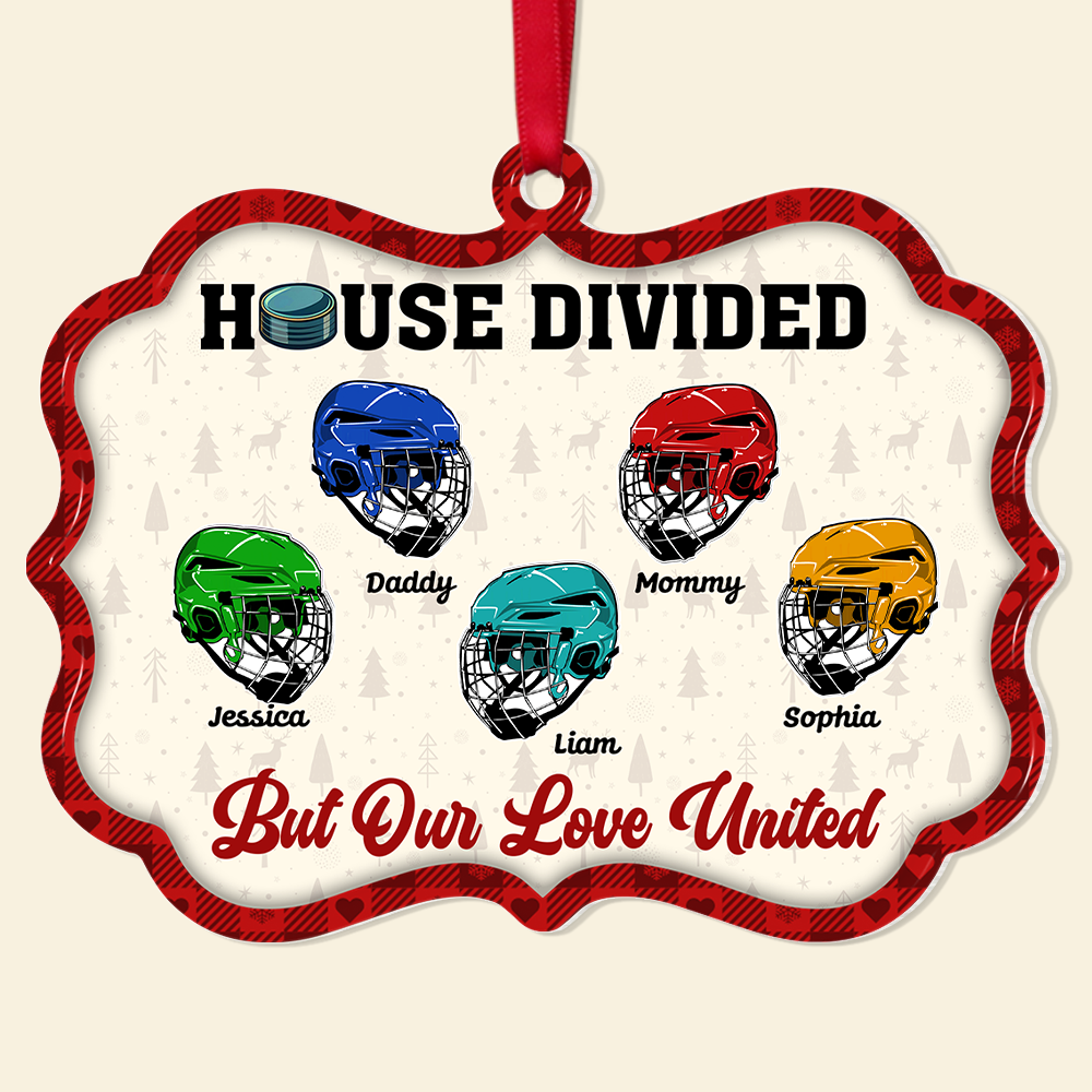 Hockey Family Gifts For Hockey Lovers Personalized Christmas Acrylic Ornament