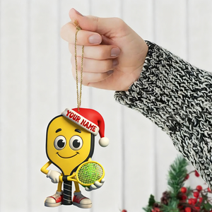 Personalized Pickleball Christmas Acrylic Ornament