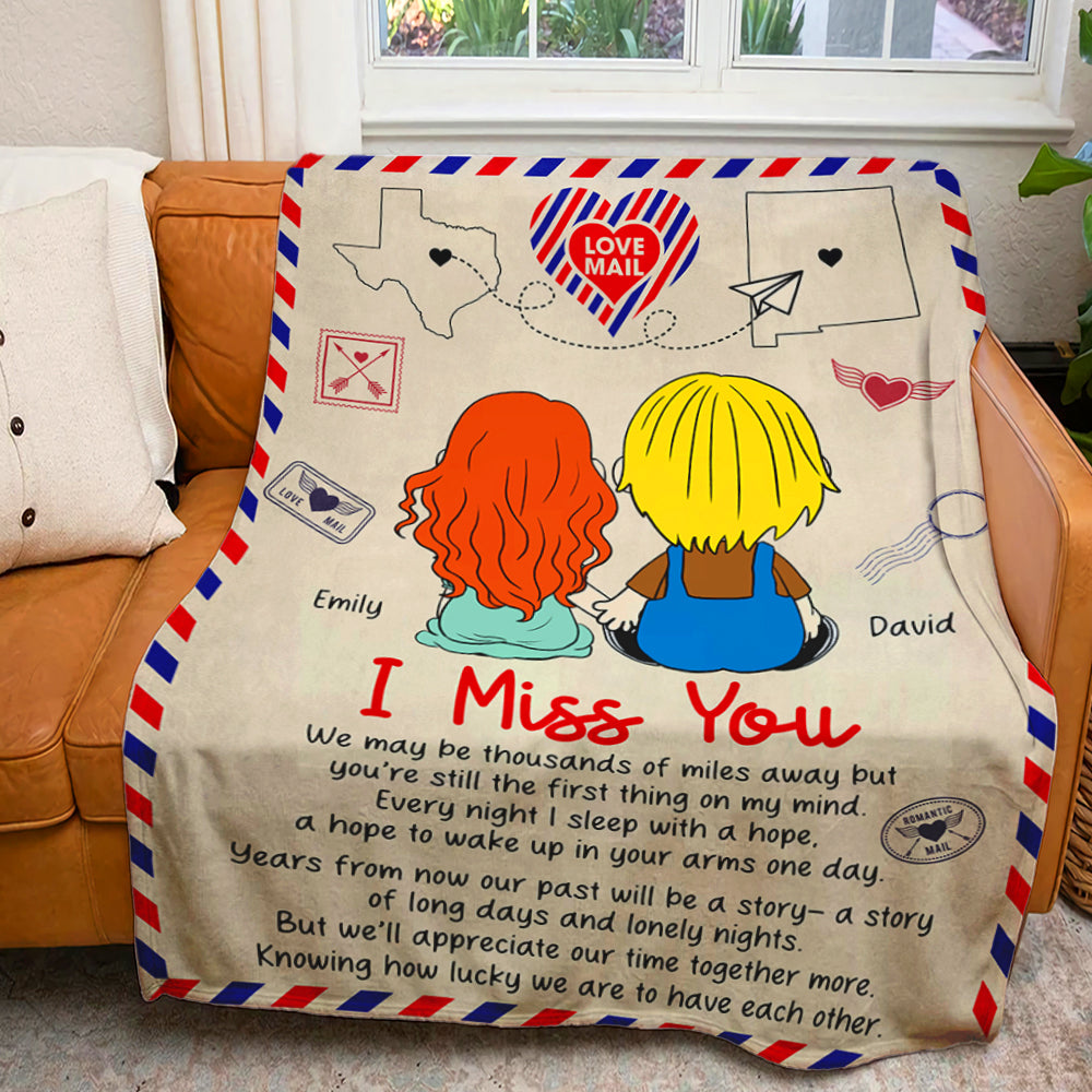 Personalized Love Mail Blanket Unique Valentine's Day Gifts for Couples