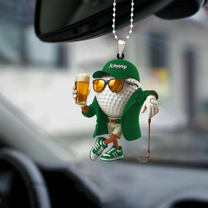 Personalized Beer Golf Ornament For Golf Lovers
