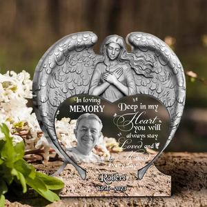 Personalized Angel Praying Memorial Acrylic Plaque Upload Photo Memorial Gift