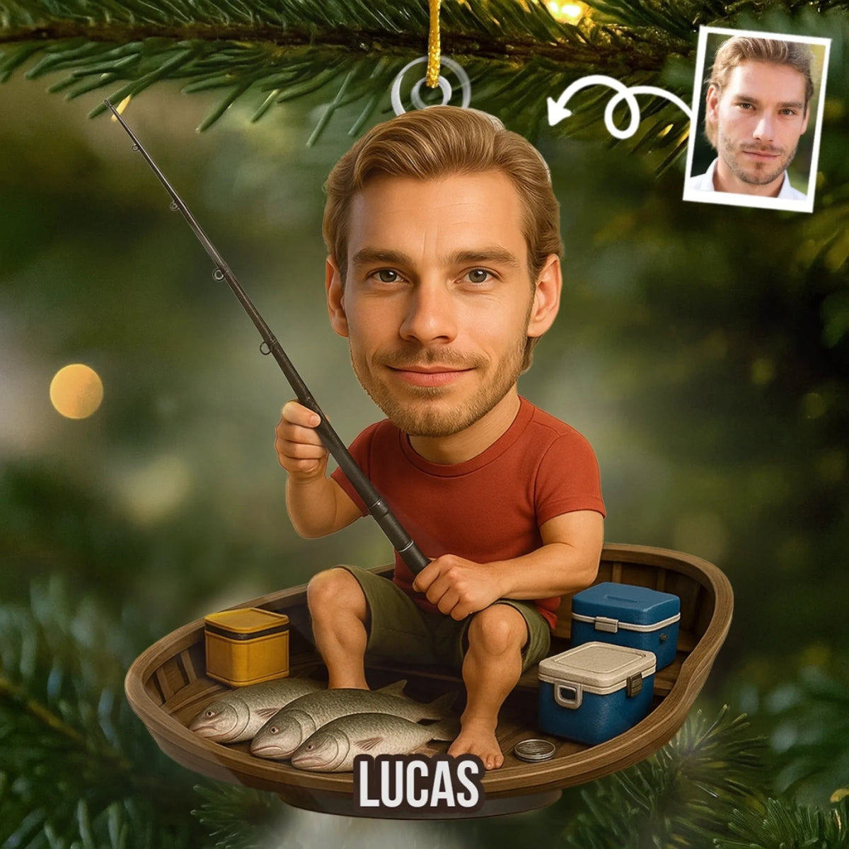 Custom Photo Personalized Christmas Birthday Fishing Gifts For Fisherman - Master Angler