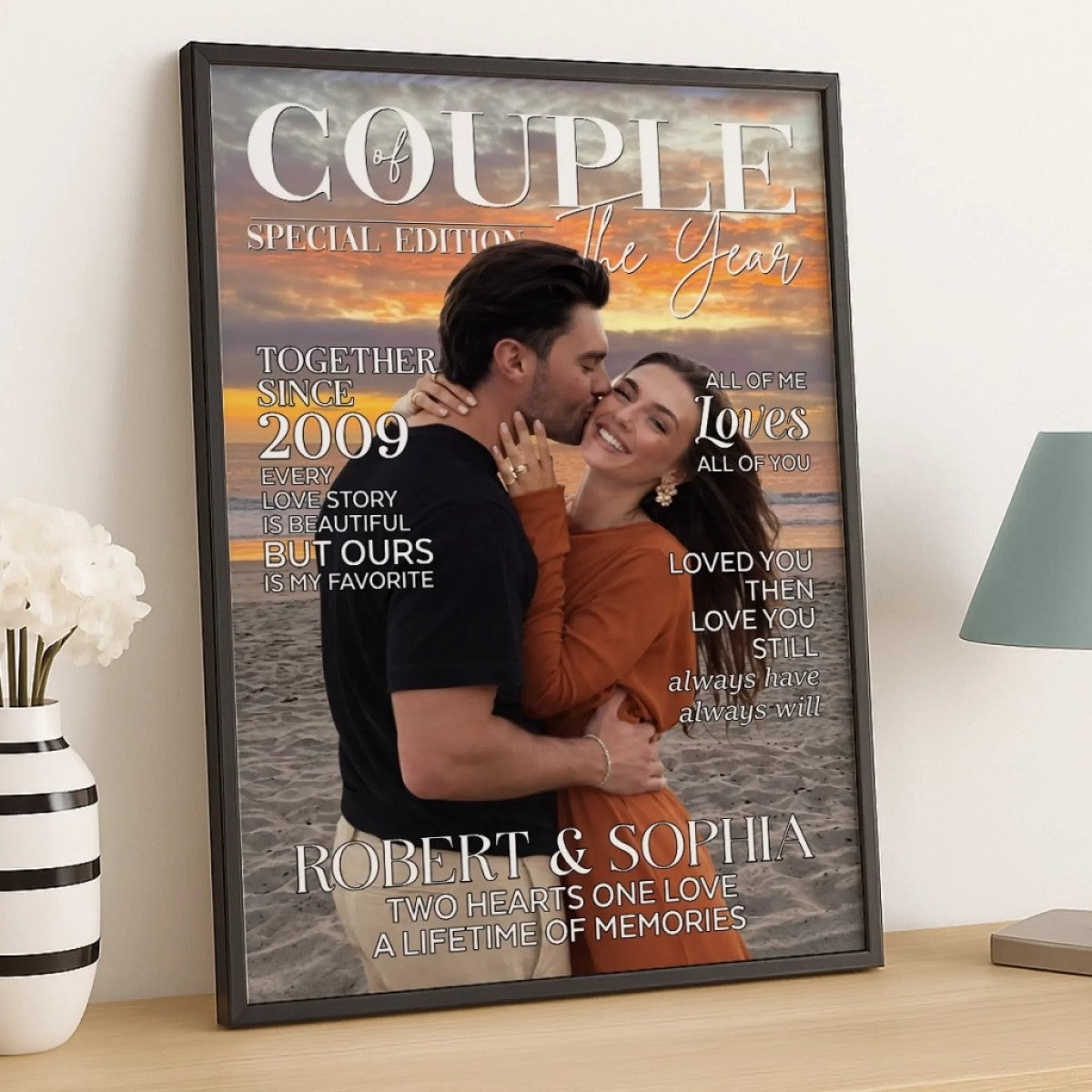 Love Finds Us Every Day-Personalized Poster Gifts For Husband And Wife