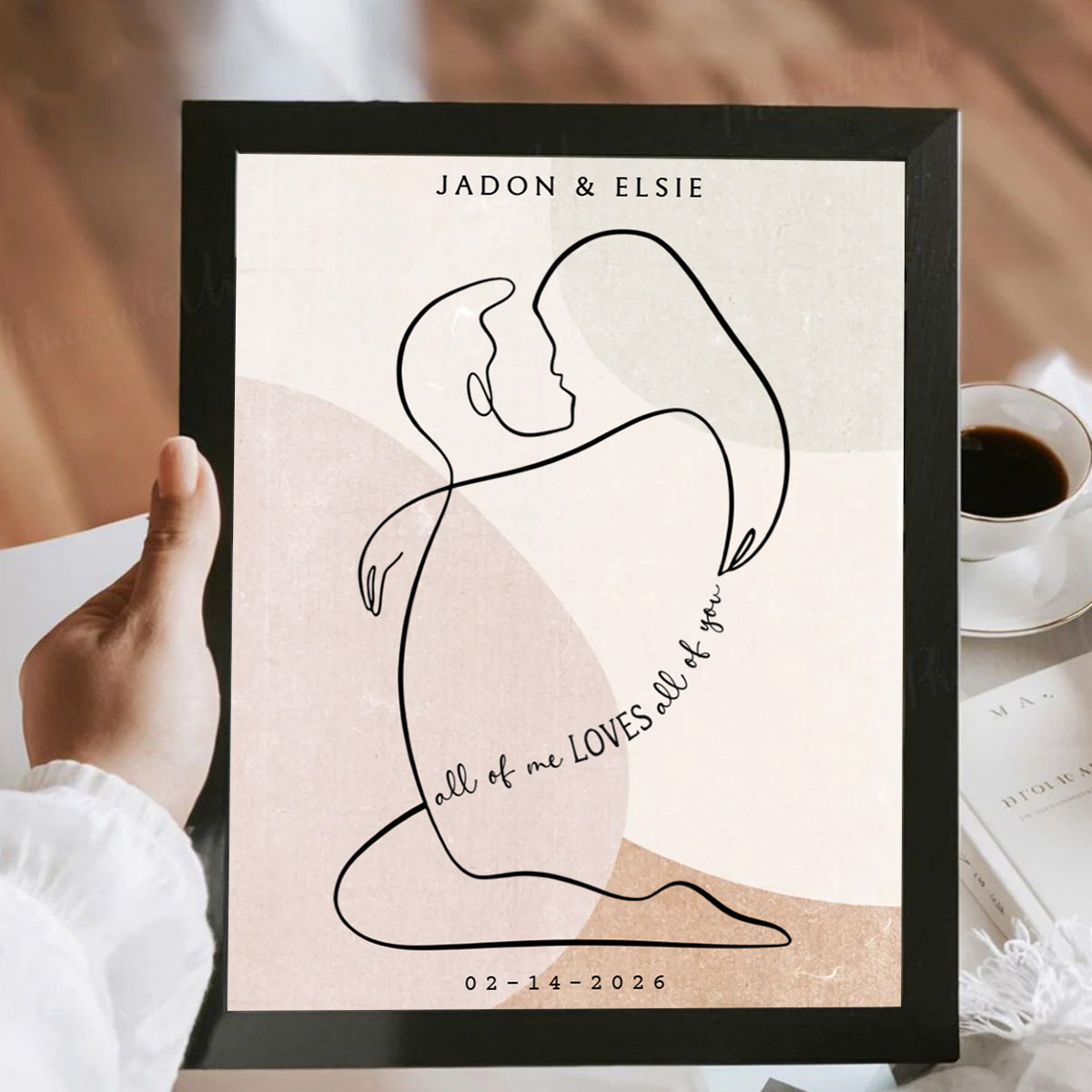 All of Me Loves All of You Bedroom Art for Above Bed Canvas Print Personalized Gift for Couples