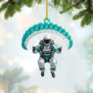 Personalized Skydiving Christmas Acrylic Ornament