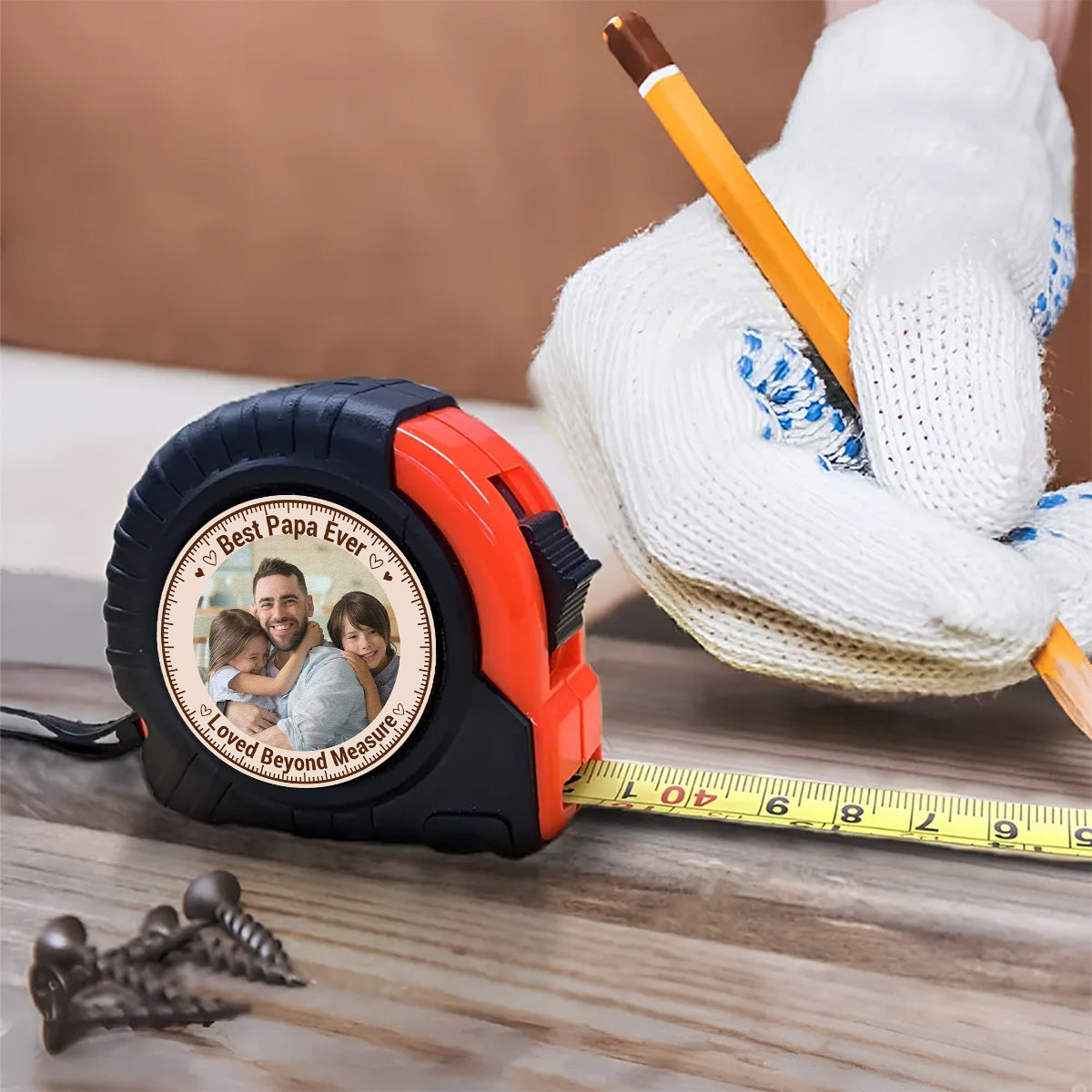 Dad, Grandpa Loved Beyond Measure - Personalized Photo Tape Measure