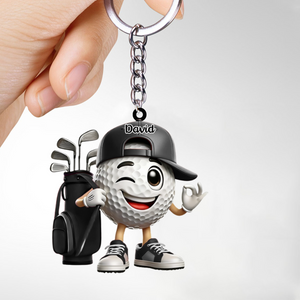 Golf Player Home Decor Personalized Golf Keychain
