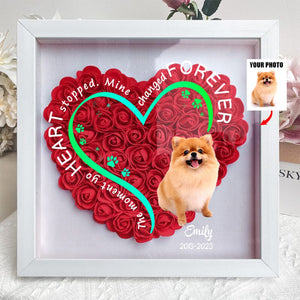 Personalized Gift For Loss Pet Memorial Flower Shadow Box