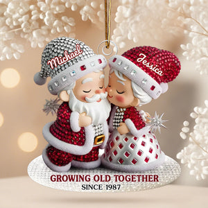 Custom Acrylic Ornament - Personalized Anniversary Christmas Wedding Gifts For Husband And Wife, Him And Her - Together, Always Merry
