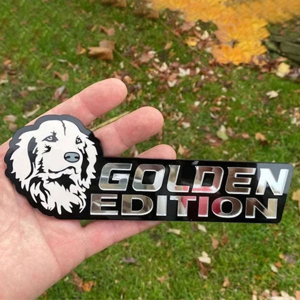 Personalized Dog breed Car Badge Laser Cutting Car Emblem