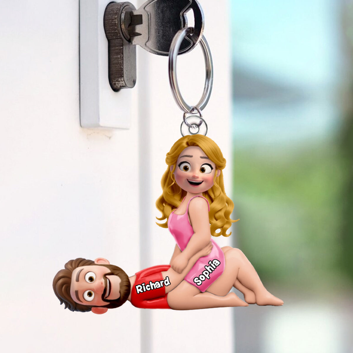 Couple Love You Everyday Personalized Acrylic Keychain - Gifts For Couple