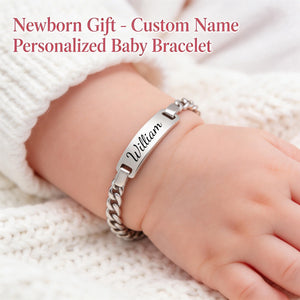 Custom Name Personalized Baby Bracelet, Newborn Gift