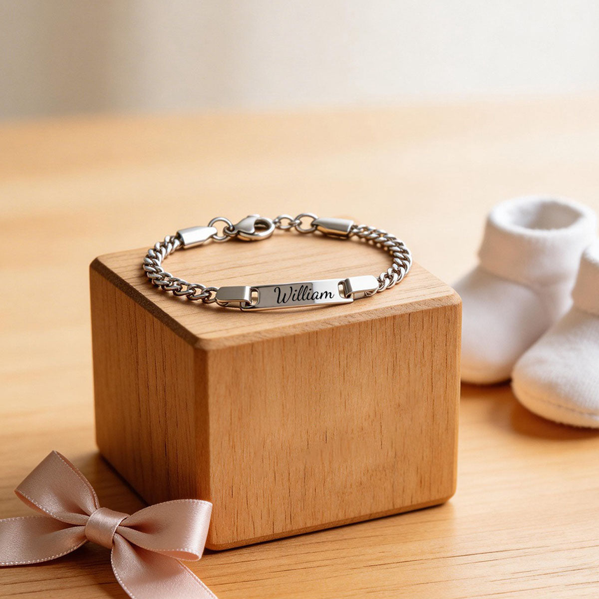 Custom Name Personalized Baby Bracelet, Newborn Gift