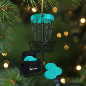 Disc Golf Home Decor, Christmas Ornament, Personalized Ornament